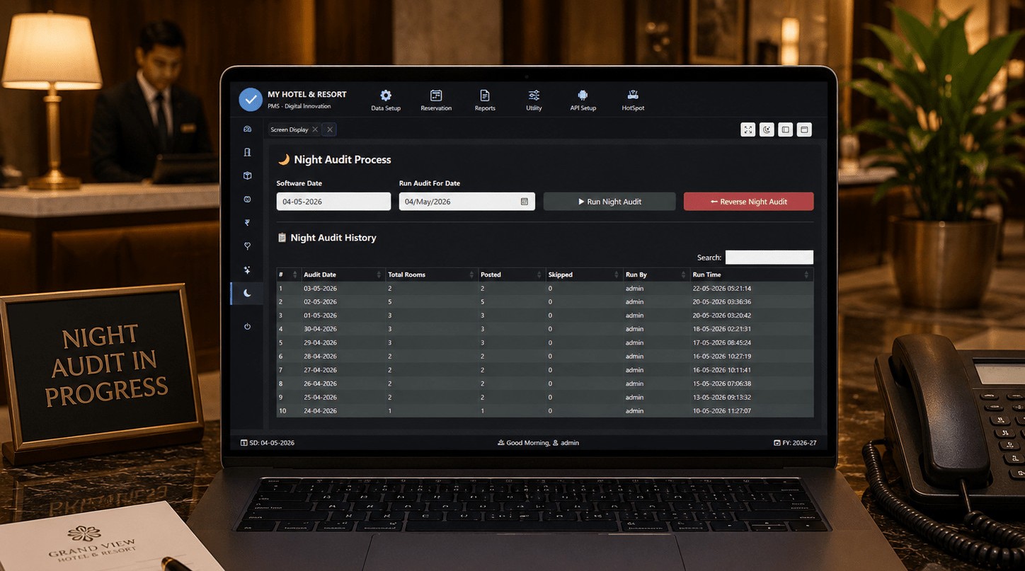 Night audit screen