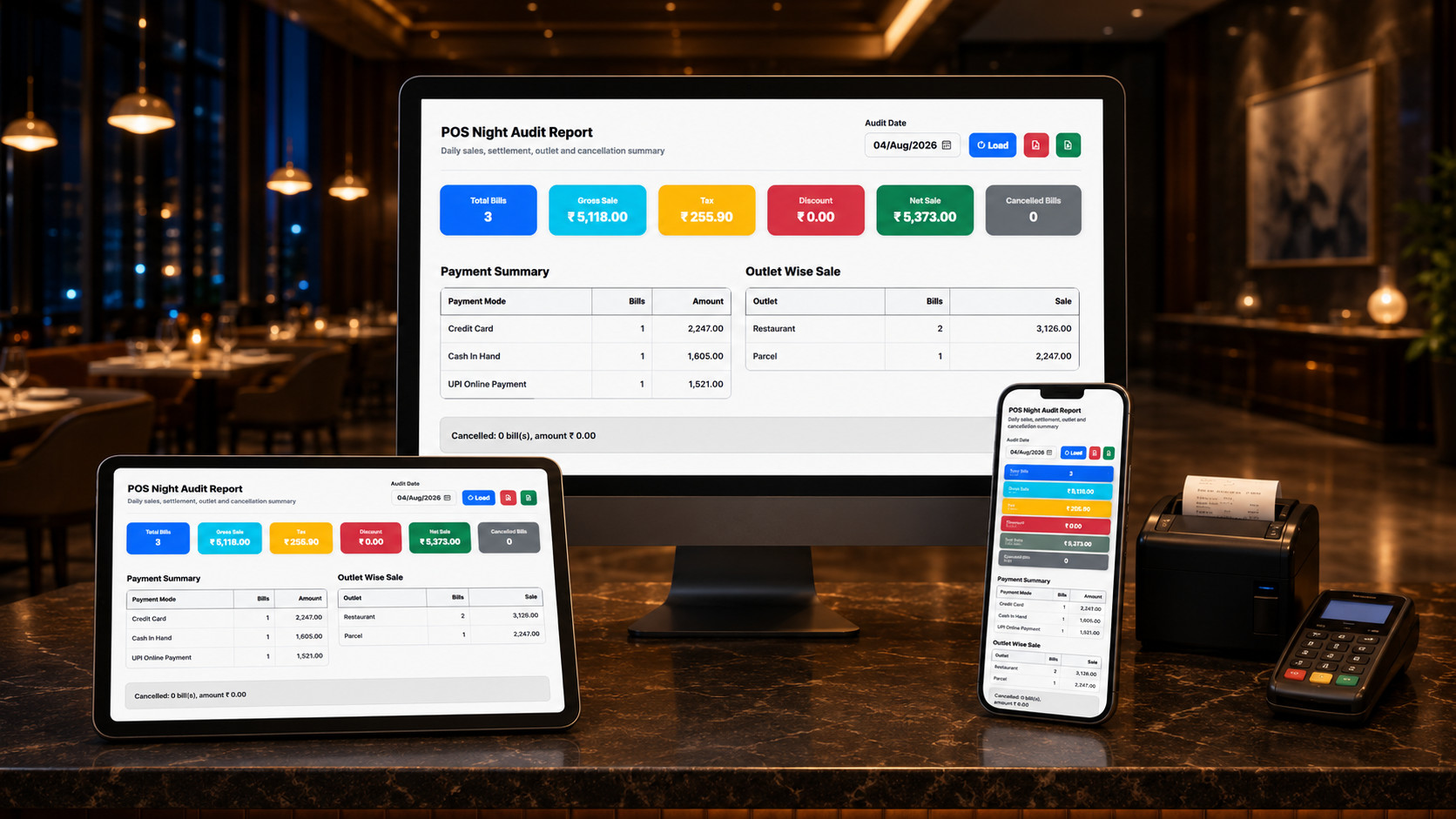 Hotel reports dashboard